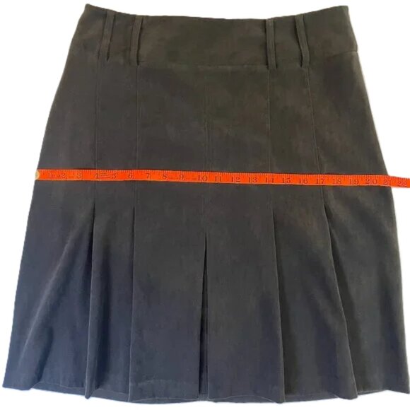 Reitmans Vintage Brown Pleated Skirt Soft Brushed Stretch Stretch Size 10/11 - Picture 6 of 10